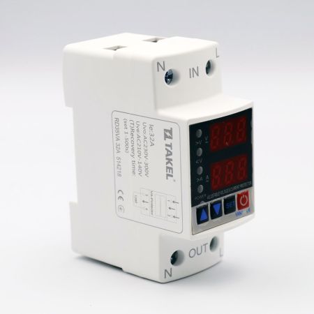 (514218) Реле напряжения и тока однофазное модульное RD35VA. 32А. 80-400 V АС. TAKEL