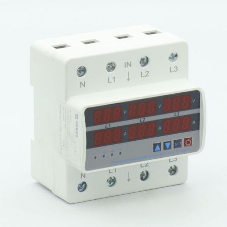 (514233) Реле напряжения и тока модульное трехфазное RD35M VA-3/1. 100А. 80-400 V АС. TAKEL
