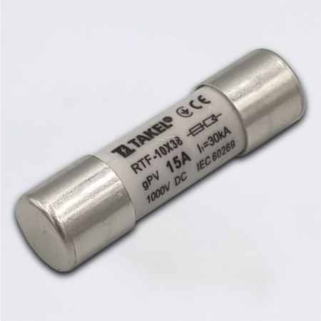 (514755) Плавка вставка предохранителя RTF 10х38 15А 1000V DC. gPV. TAKEL