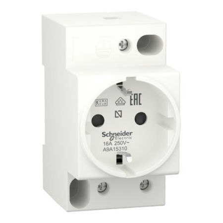 (A9A15310) Розетка модульная 2P+E 16А немецкий стандарт. Schneider Electric