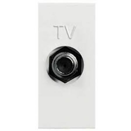 N2150 BL Розетка TV (телевизионная) одиночная. гнездовой разъем (F-коннектор). 1 модуль Zenit белая