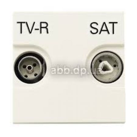 N2251.3 BL Механизм розетка TV/R/SAT (телевизионная + радио+спутник) одиночная Zenit белый