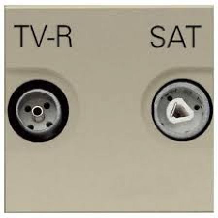 N2251.7 CV Механизм розетка TV/R/SAT (телевизионная + радио+спутник) оконечная Zenit шампань