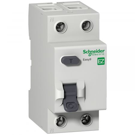 (EZ9R54263) Устройство защитного отключения Easy 9 2P. In-63 А. 100мА. Un-230 В. Класс AC. Schneider Electric
