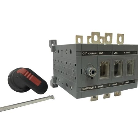 (MCS-160A/3P) Переключатель нагрузки MCS-160A/3P AC23A/415В (I-0-II) с выносной ручкой. EON ELECTRIC