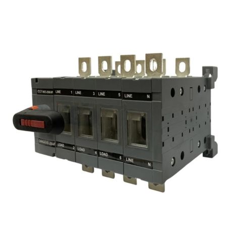 (MCS-250A/4P) Переключатель нагрузки MCS-250A/4P AC23A/415В (I-0-II) с прямой ручкой. EON ELECTRIC