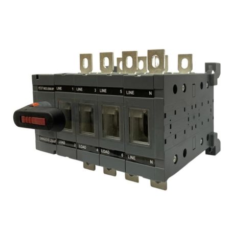 (MCS-630A/4P) Переключатель нагрузки MCS-630A/4P AC23A/415В (I-0-II) с прямой ручкой. EON ELECTRIC