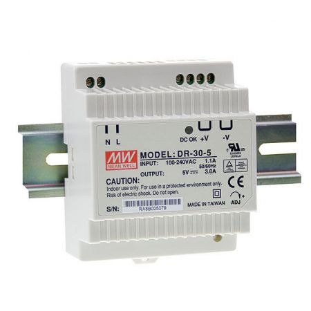 Імпульсний блок живлення DR 30 12 Mean Well DR 30 12 Потужність 30 Вт