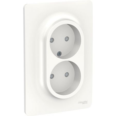 (NU345118) Механизм розетка TV/R одинарная. 2 модуля. UNICA NEW белая. Schneider Electric