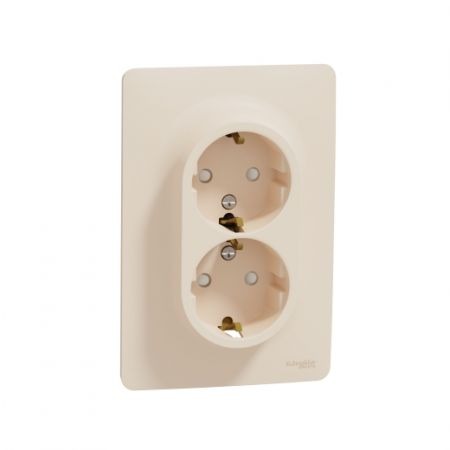 (NU800244) Коробка для открытой установки. 1-постовая. UNICA NEW слоновая кость. Schneider Electric