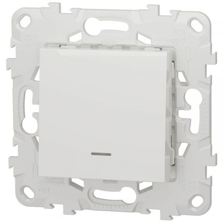 (NU521118) Механизм 2-х клавишного выключателя. 10А. UNICA NEW белый. Schneider Electric