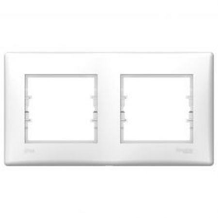 (SDN5810621) Декоративная рамка двухместная Sedna горизонтальная IP44. белый. Schenider Electric