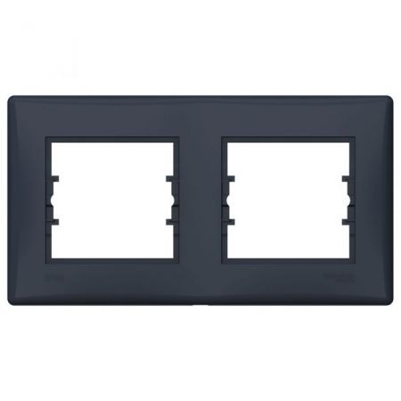 (SDN5810670) Декоративная рамка двухместная Sedna горизонтальная IP44. графит. Schenider Electric