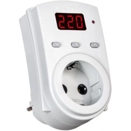 (V-protector 10AS) 1-ф реле контроля напряжения роз.V-protector 10AS. 10А. 120-270V AC. Digitop