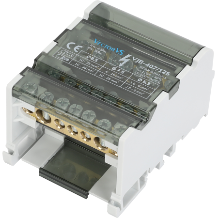 Блок розподільчий VJB 407 125 на DIN рейку Vector VS VJB407 125 125A