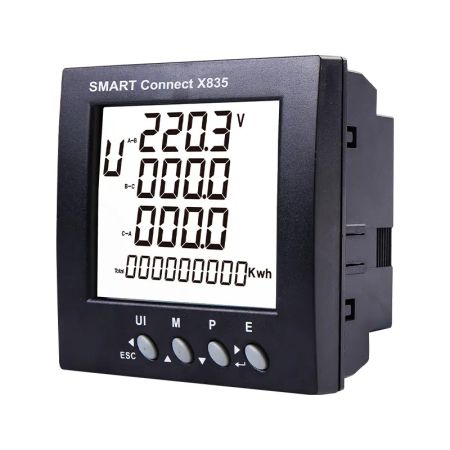 (X835-mV SMARTCONNECT) Анализатор 96х96мм.3x230(400)В AC. с RS485. Вх.100mA/5A. (кл.1/0.5S). Eastron Electronic