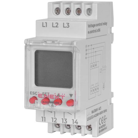 (p0690011) Реле контроля напряжения трехфазное цифровое e.control.v06. E.NEXT