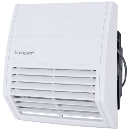 (s0103022) Решетка с фильтром e.climat.fanfilter.pro.125 и вентилятором 125х125мм. IP55. E.NEXT