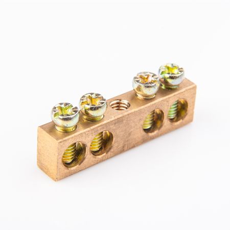 Шина нульова 4 1 однорядна на 4 отвори 8x12 TAKEL 502940