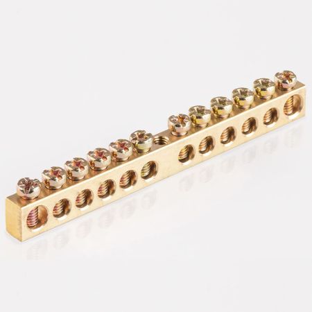 Шина нульова 12 1 однорядна на 12 отвори 8x12 TAKEL 502944