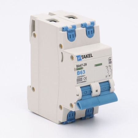 (506037) Автоматический выключатель ВА47-29-С 2P In=63 А. кривая B. 4.5 кА. TAKEL