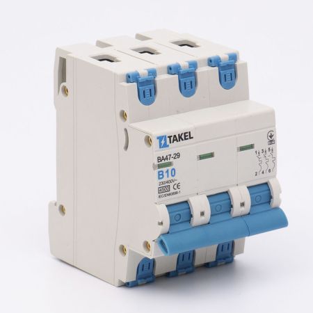 (506048) Автоматический выключатель ВА47-29-С 3P In=10 А. кривая B. 4.5 кА. TAKEL