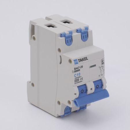 (506129) Автоматический выключатель ВА47-29-С 2P In=10 А. кривая C. 4.5 кА. TAKEL