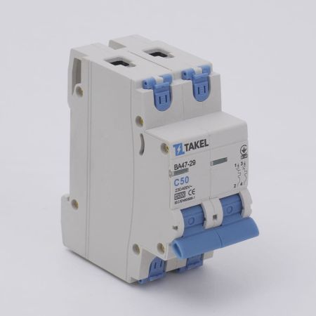 (506136) Автоматический выключатель ВА47-29-С 2P In=50 А. кривая C. 4.5 кА. TAKEL
