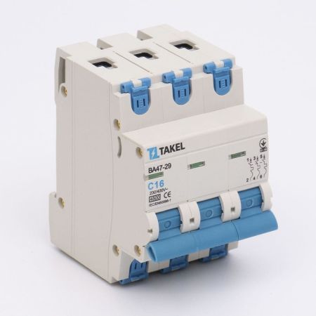 (506150) Автоматический выключатель ВА47-29-С 3P In=16 А. кривая C. 4.5 кА. TAKEL