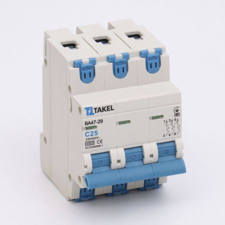 (506152) Автоматический выключатель ВА47-29-С 3P In=25 А. кривая C. 4.5 кА. TAKEL