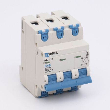 (506154) Автоматический выключатель ВА47-29-С 3P In=40 А. кривая C. 4.5 кА. TAKEL