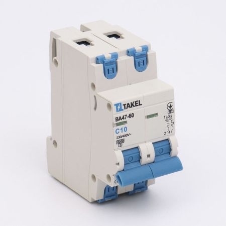 (506620) Автоматический выключатель ВА47-60-С 2P In=10 А. кривая C. 6kA. TAKEL