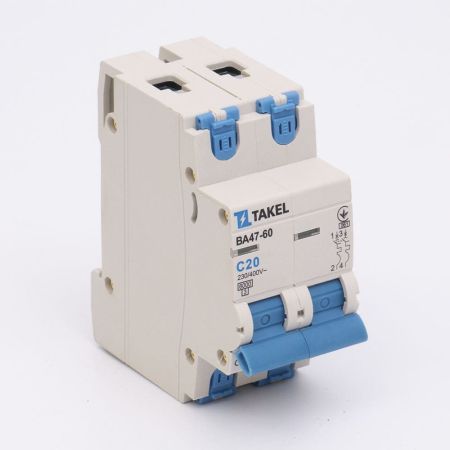 (506622) Автоматический выключатель ВА47-60-С 2P In=20 А. кривая C. 6kA. TAKEL