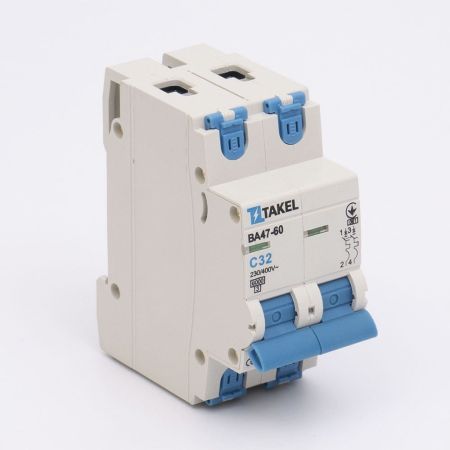 (506624) Автоматический выключатель ВА47-60-С 2P In=32 А. кривая C. 6kA. TAKEL