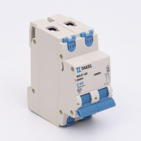(506625) Автоматический выключатель ВА47-60-С 2P In=40 А. кривая C. 6kA. TAKEL