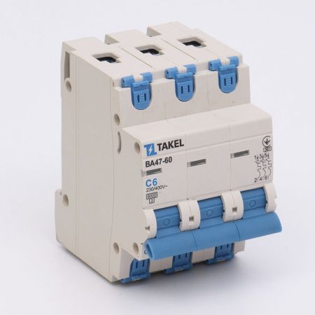 (506633) Автоматический выключатель ВА47-60-С 3P In=6 А. кривая C. 6kA. TAKEL