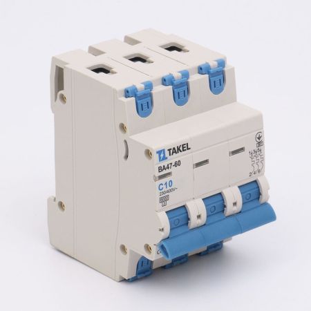 (506634) Автоматический выключатель ВА47-60-С 3P In=10 А. кривая C. 6kA. TAKEL