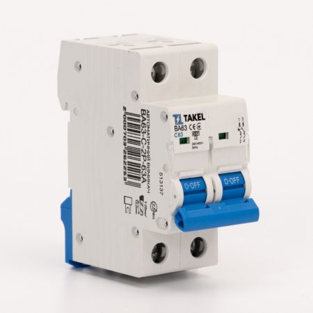 (513137) Автоматический выключатель ВА63-C 2P In=63 А. кривая C. 4.5 кА. TAKEL