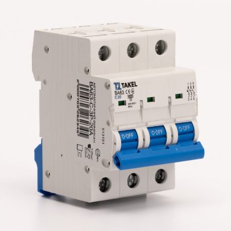 (513151) Автоматический выключатель ВА63-C 3P In=20 А. кривая C. 4.5 кА. TAKEL