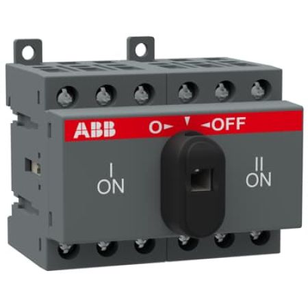 (1SCA104863R1001) Переключатель OT25F3C  I-0-II с общим выходом снизу.3-пол.. 25А/400В. ABB