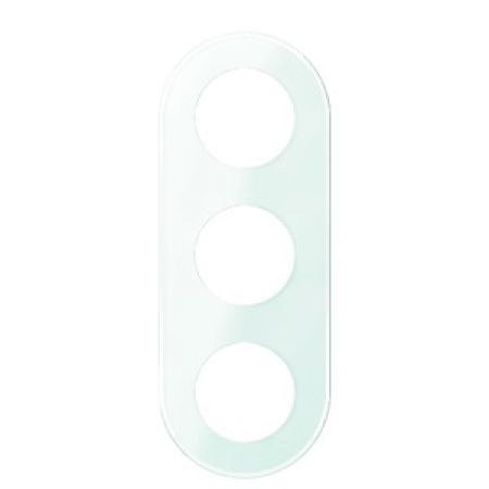(WDE011408) Тройная рамка RENOVA белое стекло. Schneider Electric