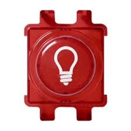 (WDE011524) Крышка с символом “СВЕТ” для кнопки. RENOVA красная. Schneider Electric