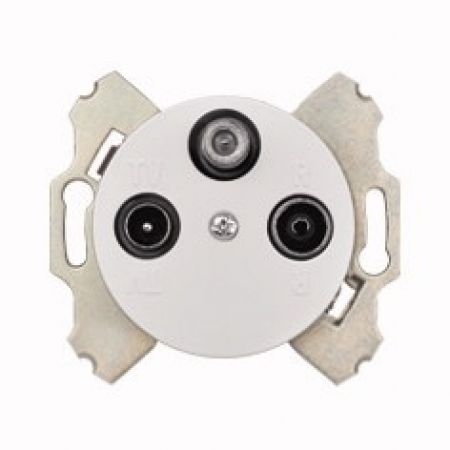 (WDE011725) Розетка TV/R/D-M8 проходная RENOVA белая. Schneider Electric