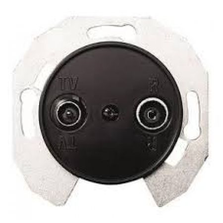 (WDE011740) Розетка TV/R (телевизионная + радио (1dB) RENOVA черная. Schneider Electric