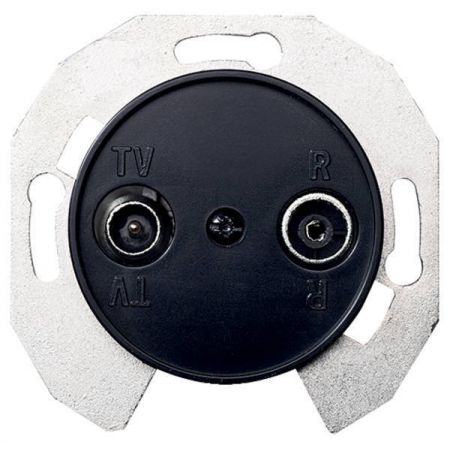 (WDE011743) Розетка TV/R (телевизионная + радио (10dB) RENOVA черная. Schneider Electric