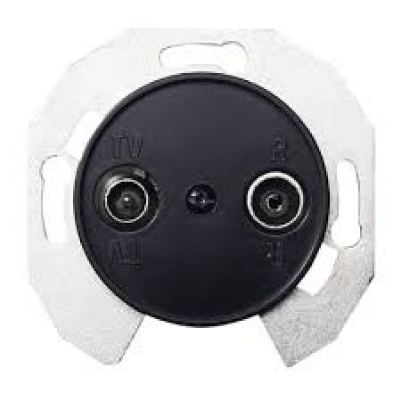 (WDE011744) Розетка TV/R (телевизионная + радио (13dB) RENOVA черная. Schneider Electric