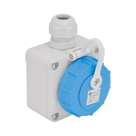Розетка для монтажу на поверхность 2P E 16А IP68 TP Electric 3101 380 0900