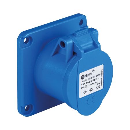 Роз'єм силовий розетка фланцева 70х70 TP ElEctric 3124 321 0970 32А
