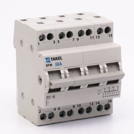 (507834) Переключатель нагрузки трехпозиционный SFM 4P 50A. TAKEL