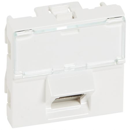 76507 (76507) Розетка RJ45 кат 6 STP 2 мод угол 45. серия MOSAIC. Legrand